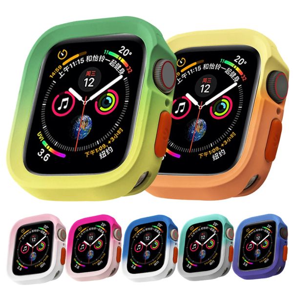 Étuis de protection en TPU pour Apple Watch Ultra 2, 49mm 45mm 41mm 44mm 40mm, cadre pare-chocs, coque iWatch série 9 8 7 6 5 4 SE