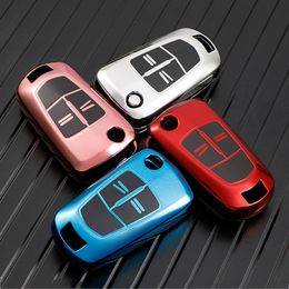 TPU Remote Folding Flip Autosleutelzakje Cover Case Houder Shell Voor Opel Astra H Corsa D Vectra C zafira Signum Protector