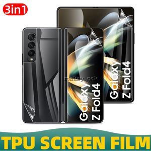 TPU -schermbeschermer voor Samsung Sam Z Fold 4 Telefoon Hydrogel Folder Scherm voorste film achterste filmset vooraan