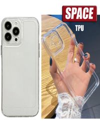 TPU Space Phone Case Cases voor iPhone 14 13 12 11 XR XS pro max 6 7 8 Plus 20mm HD Helder Transparant zachte cameralensbescherming 6616762