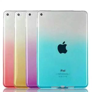 TPU Ultra Slim Gradiënt Kleur Case 360 ​​Graden Anti-Drop Rainbow Cover voor iPad Pro Air Mini5 6 7