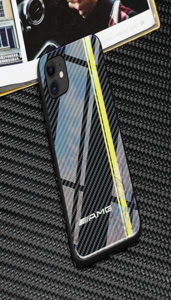 Fundas de teléfono TPUTempered Glass Racing Car AMG para Apple iPhone 12mini 12 11 pro max 6 6s 7 8 plus X XR XSMAx SE2 SAMSUNG Galaxy S89060217