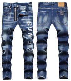 TR APSTAR DSQ jean homme Hip Hop Rock Moto DSQ COOLGUY jean Design déchiré Denim Biker DSQ jean pour homme 1092 couleur bleu