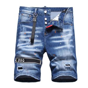 TR APSTAR dsq hommes jean shorts Hip Hop Rock Moto en détresse Denim Biker DSQ été bleu cool gars jean court 1129