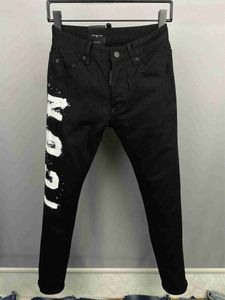 TR APSTAR mannen DSQ COOLGUY JEANS Hiphop Rock Moto Design Jeans Skinny Denim zwart Biker DSQ Jeans 6163