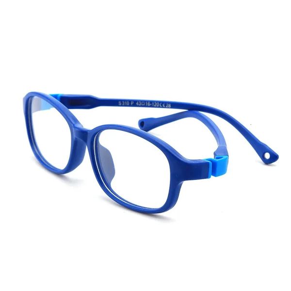 TR90 Enfant Lunettes Cadres Silicone Charnière Fille Garçon Enfants Anti Bleu Lunettes Flexible Myopie Prescription Optique Cadre Lunettes 240111