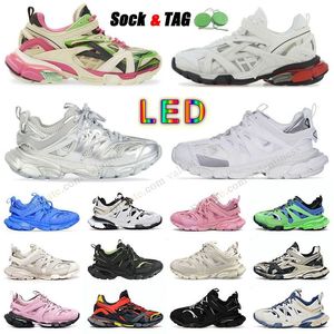 Track 3.0 Designer Heren Dames Casual Schoenen rood Tracks led 3 luxe geheel witte zwarte sneakers Tess.s. Gomma lederen trainer nylon bedrukte platformschoenen goedkoop runtennis