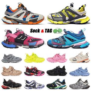 Track 3 3.0 Casual schoenen Top Fashion Sneakers Leather Trainer Designer Luxurymerk Wit Black Tess.S. Gomma Nylon Printed Platform Men Women Track3 Trainers