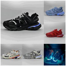 Track LED 3 3.0 Chaussures décontractées LED Designer Tracks Platform Tentralin Sneakers Men de femmes Trainers Mentes de haute qualité Lace Up Phantom Lighted Sports Chaussures Taille 35-46