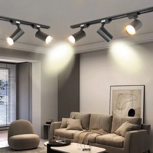 Focos de techo LED de luz de pista, conjunto completo de mazorca, accesorio de iluminación de riel para decoración del hogar, foco para tienda de ropa, lámpara de techo