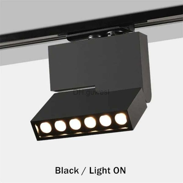 Éclairage sur rail 4 lignes 12W LED éclairage sur Rail plafond moderne Rail éclairage sur Rail Spot Rail projecteurs lampe sur Rail lumières pour l'éclairage de magasin à domicile YQ240124