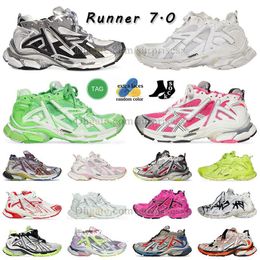 track runner 7 7.0 designer schoenen casual dames heren maat 12 paris runners 77.0 platform sneaker triple s geheel zwart en wit paars retro bruin heren dames wandeltrainer