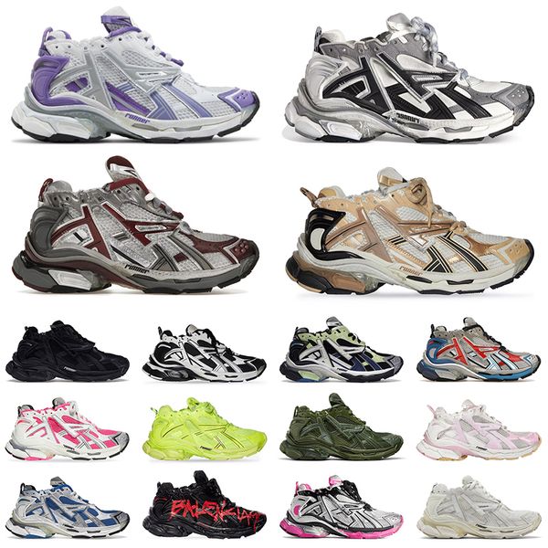 Track Runners 7.0 para mujer para hombre balencaigaes plataforma de lujo marca belenciaga negro blanco rosa espuma transmitir belanciaga zapatos de tenis abuelo ancien papá zapatillas de deporte