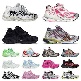 Track Runners 7 7.0 Chaussures habillées Hommes Femmes Graffiti balencaigaes chaussures Noir Blanc Marque De Luxe Belenciaga Grande Taille Hommes Chaussures Designer Baskets Baskets