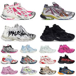 Coureurs de piste 7 Designer Men Femmes tous noirs rose graffiti blanc orang multicolore à grande taille de chaussures pour hommes