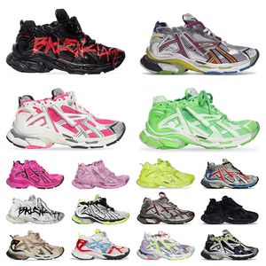Track Runners 7 Femmes Hommes Designer Chaussures Graffiti Noir Blanc Rose Belenciaga Coloré Belanciaga Plateforme Chaussure Baskets Baskets Balencaigaes Chaussures