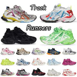 Track Runners Zapatillas de deporte 7.0 Diseñador Zapatos casuales Plataforma Marca Graffiti Blanco Negro Deconstrucción Transmitir Mujeres Hombres Pistas Entrenadores Runner 7