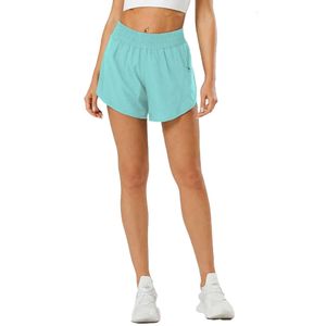 Track That Shorts 5 pulgadas Hotty Hot Loose Transpirable Secado rápido Fiess Pantalones de yoga para mujer Falda Versátil Casual Gym Leggings Ropa interior deportivaLU-402