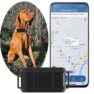 Trackers 4G GPS Tracker voor Jachthond Dieren Schudalarm Geofence Gratis APP Realtime tracking GPS-locator 3000mAh Batterij Spraakmonitor