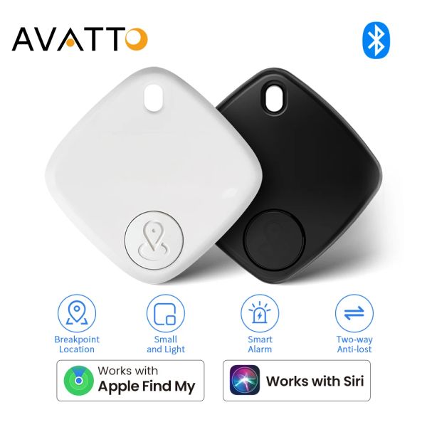 Rastreadores avatto mini dispositivo de seguimiento etiqueta de aire llave buscador de niños ubicación mascota de mascota smart bluetooth vehículo de mascota elementos importantes de seguimiento perdido rastreador