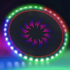 Trackers LED Flying Disc Ultieme sport Flying Disc met 108 LED's 6 lichtmodi Oplaadbaar Dimbaar Waterdicht Perfect voor buiten