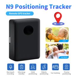 Trackers N9 Voiture GPS Mini Tracker Moniteur de suivi en temps réel Antivol Localisateur anti-perte Support magnétique puissant Positionneur de message SIM