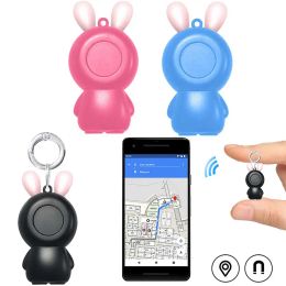 Trackers Rabbit Smart GPS Tracker Key Finder Locator Locator Bluetooth anti-Lost Alarm Sensor Device for Kids Pets Dog Key Key