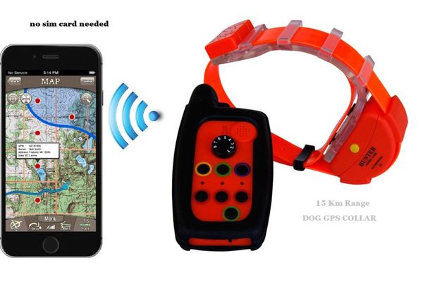 Collier de tracker pour chiens étanches de trackers sans carte SIM avec antennes Buildin