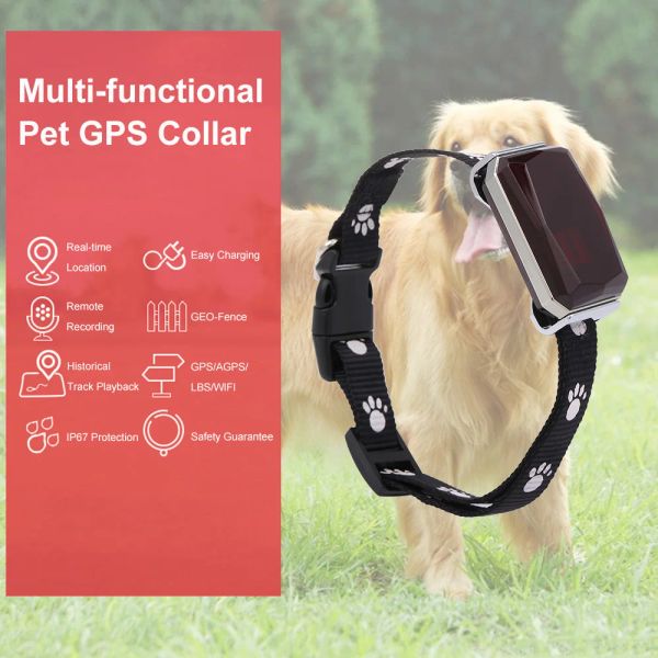 Trackers étanche IP67 Mini animaux de compagnie GPS AGPS LBS Wifi Tracker collier de suivi en temps réel chien chat trouver dispositif cloche anneaux suivi localisateur