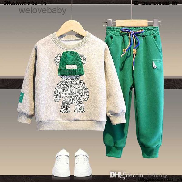 Tracksuit Baby Kids Girls Boys Designer Vêtements Cartoon Sweat 3D Sweat-shirt et sweat-sweet pantal