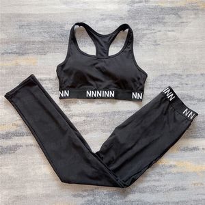 Tracksuitsontwerper Women beha Leggings Yoga Sets Fashion Letter Vest Leggings Sports Suit Gym Fitness Jogger Sportswear