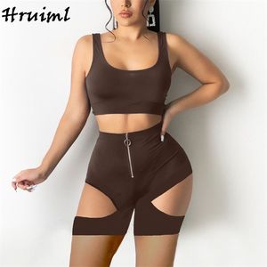 Trainingspak vrouwelijke vrouwen tube top korte broek mesh patchwork sexy mode shorts sets zomer fitness sportwear vrouw outfits 210513