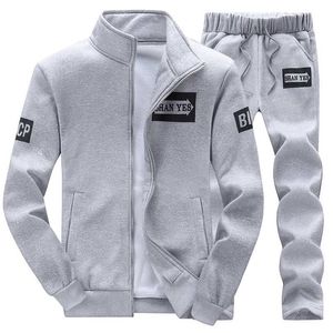 Trainingspak Mannen Merk Kleding Zweet Homme Slanke Fleece's Sportkleding Hoodie Sweatshirt Moleet Masculino Aziatische maat 211220