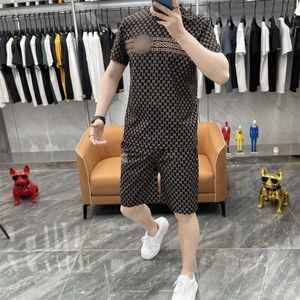 Tracksuit Men Designer Men's Clothing Sports Suits 2024 Nieuw zomerse modemerk Casual printing T-shirt Dunne korte mouwen Shorts Set Mens Tweed Piece Set SweatSuit