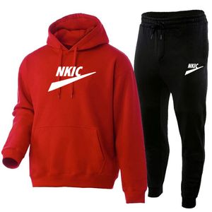 Survêtement hommes mode sweats à capuche costumes solides hommes sweats cordon pantalons de survêtement lâche loisirs vêtements de sport ensembles hiver nouveau