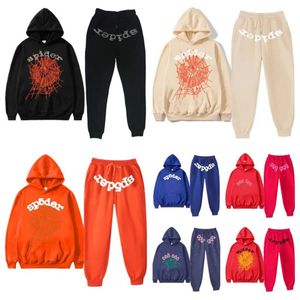 Survêtement pour hommes Sp5der Young Thug 555555 costumes à capuche Europe American Basketball Football Rugby deux pièces avec 555 sp5der swe251J