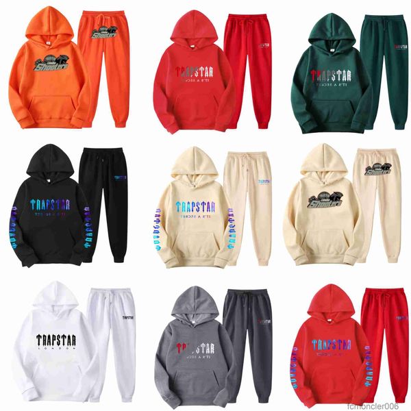 Survêtement Tech Trapstar TrackSuits Sweat à capuche Europe American Basketball Football Rugby Deux pièces avec veste à manches longues pour femmes Pantalon B7MZ