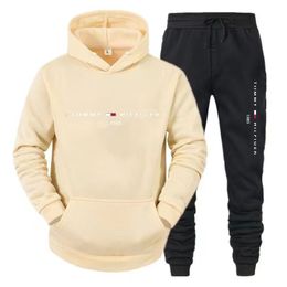 Chándal para hombre, chándales, chaqueta de diseñador, sudadera con capucha para hombre, chaqueta para mujer, carta informal impresa, manga larga, marca muticolor, talla S-3XL, venta al por mayor, 2 piezas