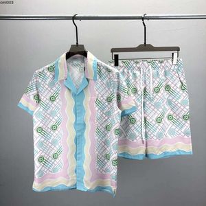 Tracksuitset Fashionhawaii Designer Men Casual Shirts Sets Floral Letter Print Summer Seaside Holiday Beach Suits IZ8K