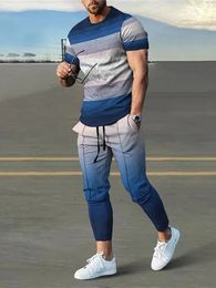 Survêtement survêtement à manches courtes t-shirtpant de survêtement 2 pièces set tenue pour les hommes surdimensionnés Vêtements de sport