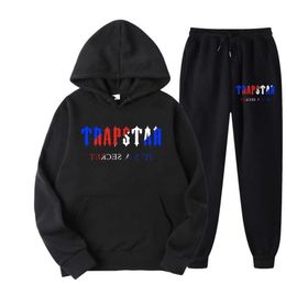 Trainingsanzug TRAPSTAR Marke Gedruckt Sportswear Männer 16 Farben Warme Zwei Stücke Set Lose Hoodie Sweatshirt Hosen Jogging Atmungsaktive Design 98ess