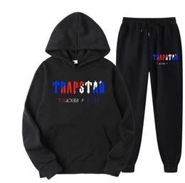 Trainingsanzug TRAPSTAR Marke Gedruckt Sportswear Männer 16 Farben Warme Zwei Stücke Set Lose Hoodie Sweatshirt Hosen Neue high-end 70ess