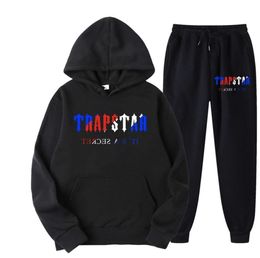 Survêtement TRAPSTAR marque imprimé vêtements de sport hommes 16 couleurs chaud deux pièces ensemble sweat à capuche ample pantalon jogging YT4412
