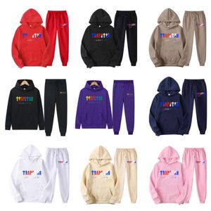 survêtement Trapstar Marque Imprimé Sportswear Hommes t-shirts 16 Couleurs Chaud Deux Pièces Ensemble Sweat À Capuche Lâche Pantalon Jogging 220615 B8hx #