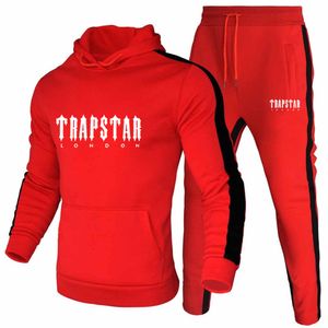 Survêtement TRAPSTAR marque imprimé vêtements de sport hommes 15 couleurs chaud deux pièces ensemble sweat à capuche ample pantalons ensembles sweat à capuche jogging