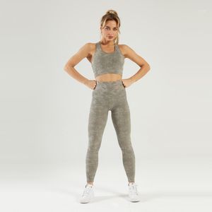 Survêtement Yoga Set Sports Wear Femmes Gym Fitness Vêtements Camouflage Leggings + Sport Bra Workout Suit Outfit