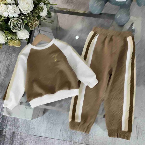 Survêtements bébé automne ensembles haute qualité enfants costume taille 90-150 CM 2 pièces brillant logo embellissement pull et pantalon de sport Aug24