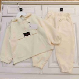 Survêtements de créateurs pour enfants, costumes pour bébés, ensembles d'automne, taille 100-150 CM, 2 pièces, sweat à capuche et pantalon jacquard avec lettres, Aug24