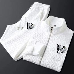 Tracksuits Men Polyester Sweatshirt Sporting Fleece 2024 Spring jasbroek Casual Mens Track Suit Sportswear Set 240423