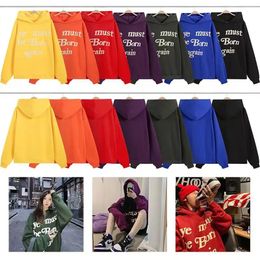 Trainingspakken Heren en dames Hoodies Sweatshirts Hoodie Sweatshirts Hoge kwaliteit Multipour Ye Must Be Born Again hoody Fleece trui maat s/m